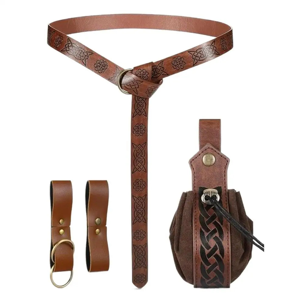 Renaissance Belt Accessories Renaissance Belt Bag Cosplay Accessories Cosplay Purse Outfit Supplies for Women Adults Convention Peaceful Pleasures Health and Wellness Brown China Mainland