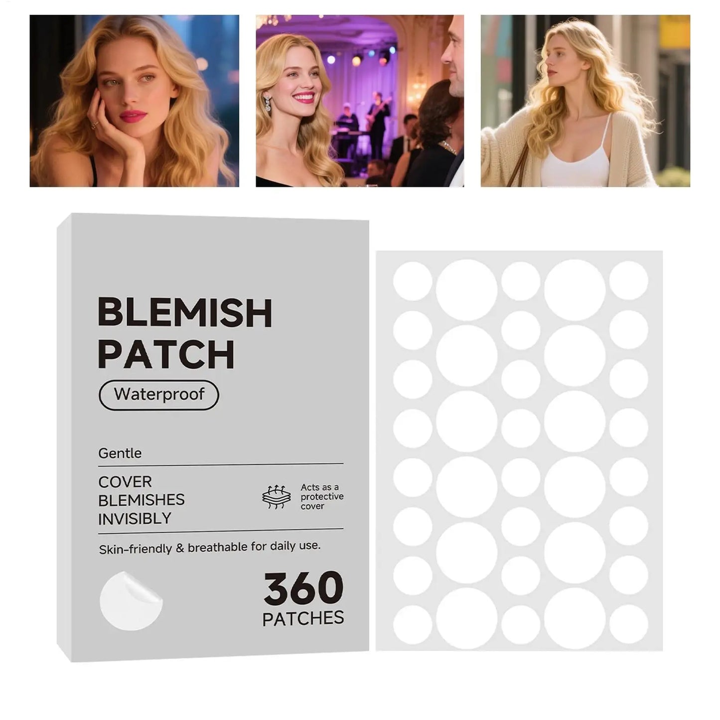 Hydrocolloid Acne Patches 360ct – Waterproof Blemish Spot Dots