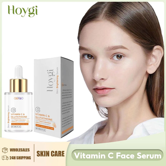 Vitamin C Serum Fade Melanin Dark Spots Corrector Even Skin Tone Remove Fine Lines Nourish Shrink Pores Brightening Face Essence Peaceful Pleasures Health and Wellness