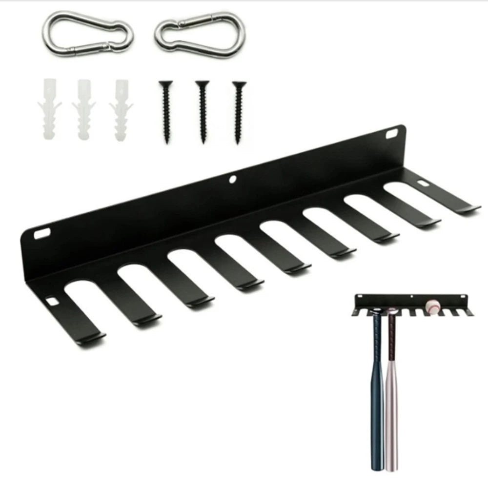 Wall Mounted Baseball Bat Storage Rack, Multi-Purpose Hook Suitable for Home Gym Equipment Peaceful Pleasures Health and Wellness 1PC