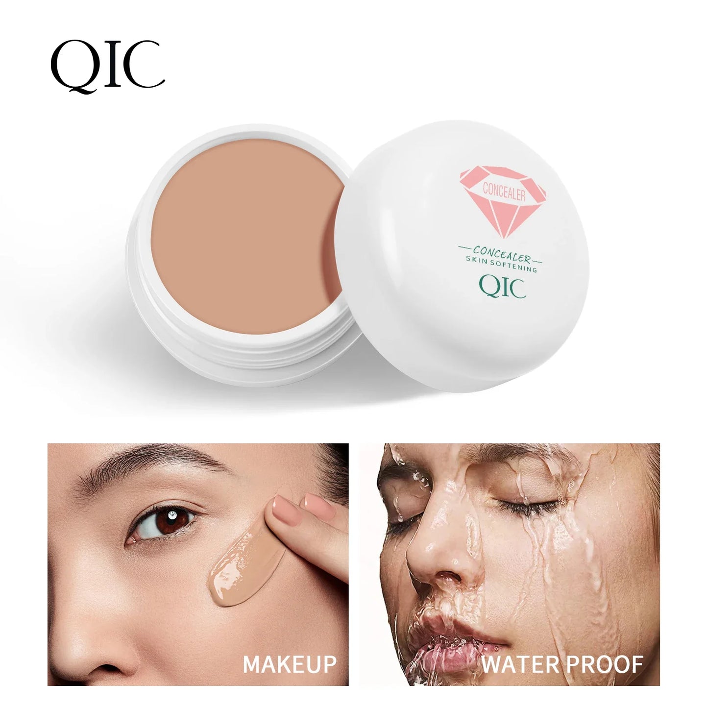 QIC Full Coverage Waterproof Concealer – All Skin Types