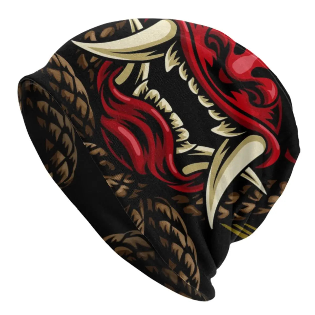 Japanese Samurai Knit Beanie Hat | Hip Hop Unisex Skullies