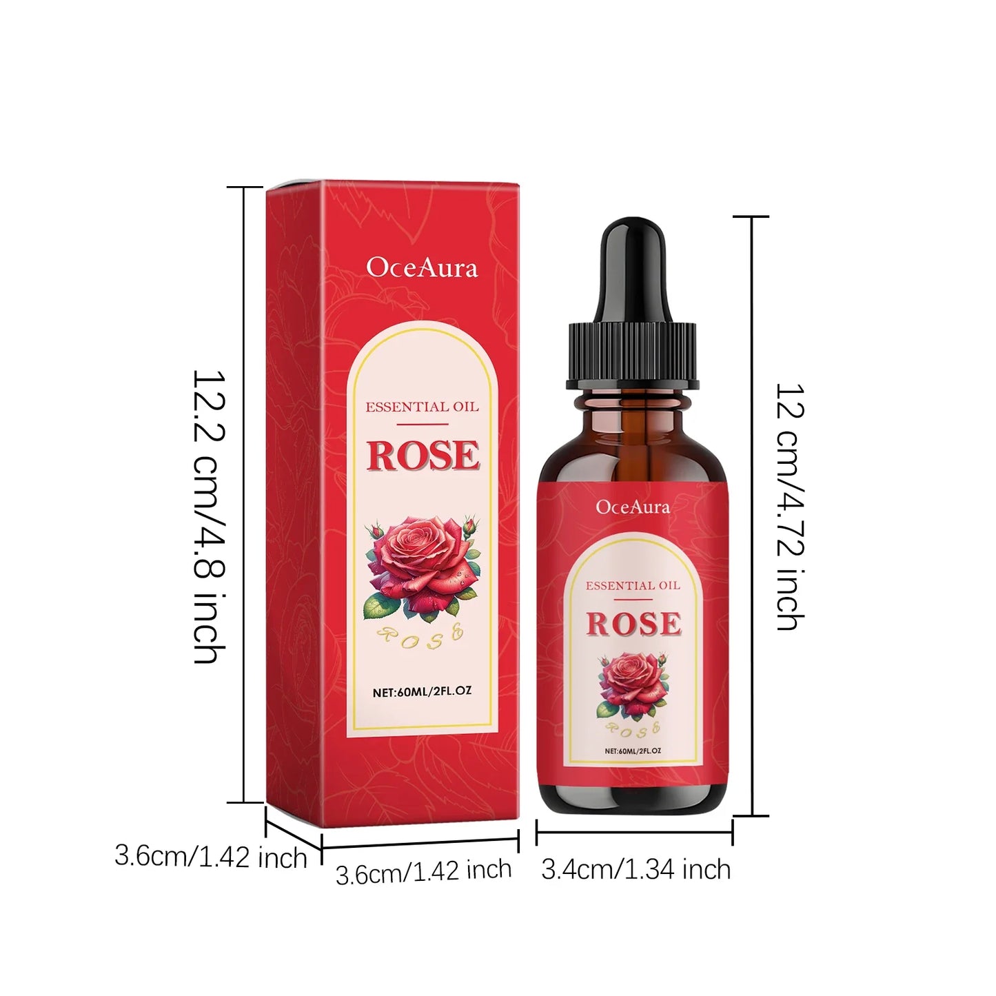 OceAura Rose Essential Oil – Face & Body Moisturizer 60ml