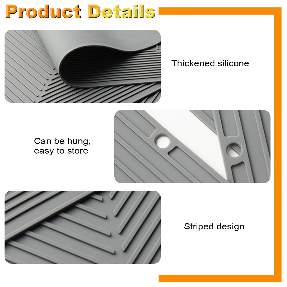Leeseph Silicone Sink Pad, Non-Skid Counter Protector, Multipurpose Drying For Kitchen Utensils, Heat Resistant Dishwashing Mat Peaceful Pleasures Health and Wellness
