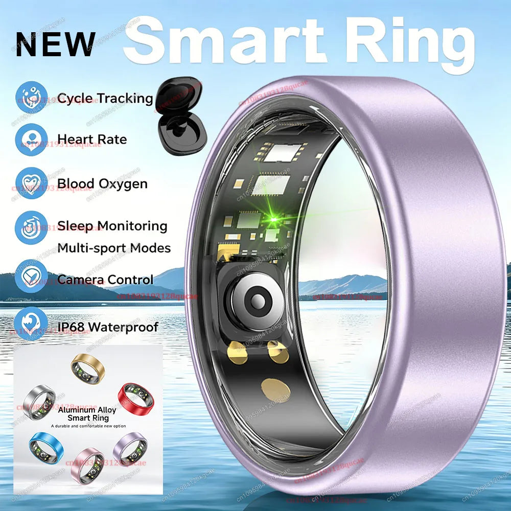 Colorful Smart Ring Women Men Blood Pressure Heart Rate Monitoring IP68 Waterproof 100+Sport Mode Super Light Smartring 2026 New Peaceful Pleasures Health and Wellness