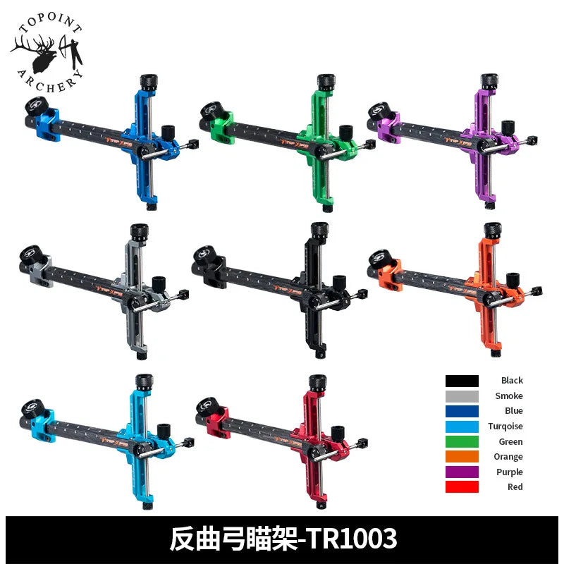 Archery TR1003 Recurve Bow Sight 9inches Carbon Bar 1 Pin Aluminum