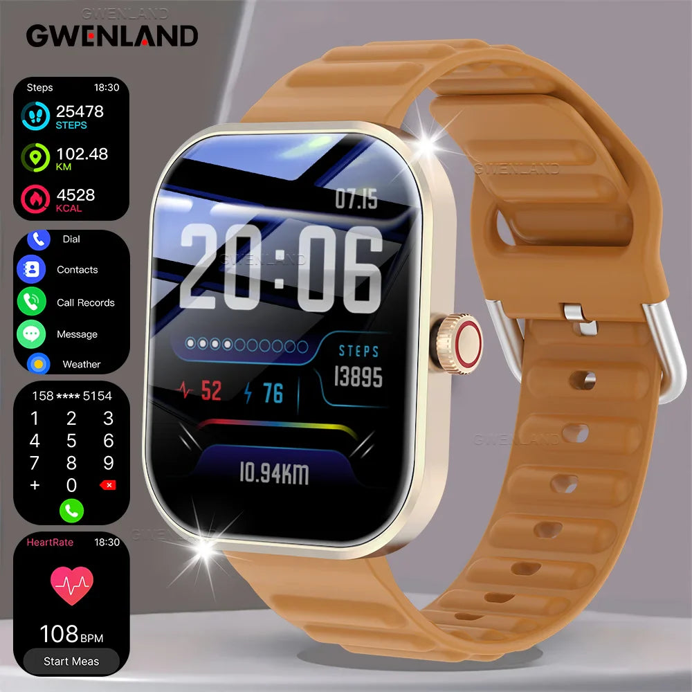Gwenland Smart Watch 2.01" HD | Fitness & Health Tracker