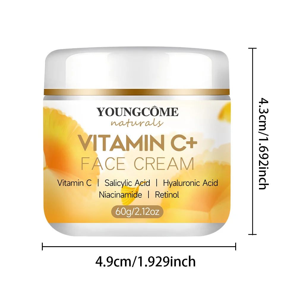 YOUNGCOME Vitamin C Face Cream – Retinol & Hyaluronic Acid Vitamin C Face Cream Peaceful Pleasures Health and Wellness 60G