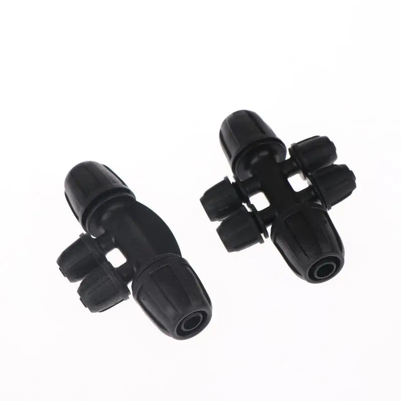 Versatile Black 5PCS PE Pipe Connector 1/2 Inch 3 4 6 Way Fittings Leakproof Durable for Drip Irrigation Garden Watering System Peaceful Pleasures Health and Wellness