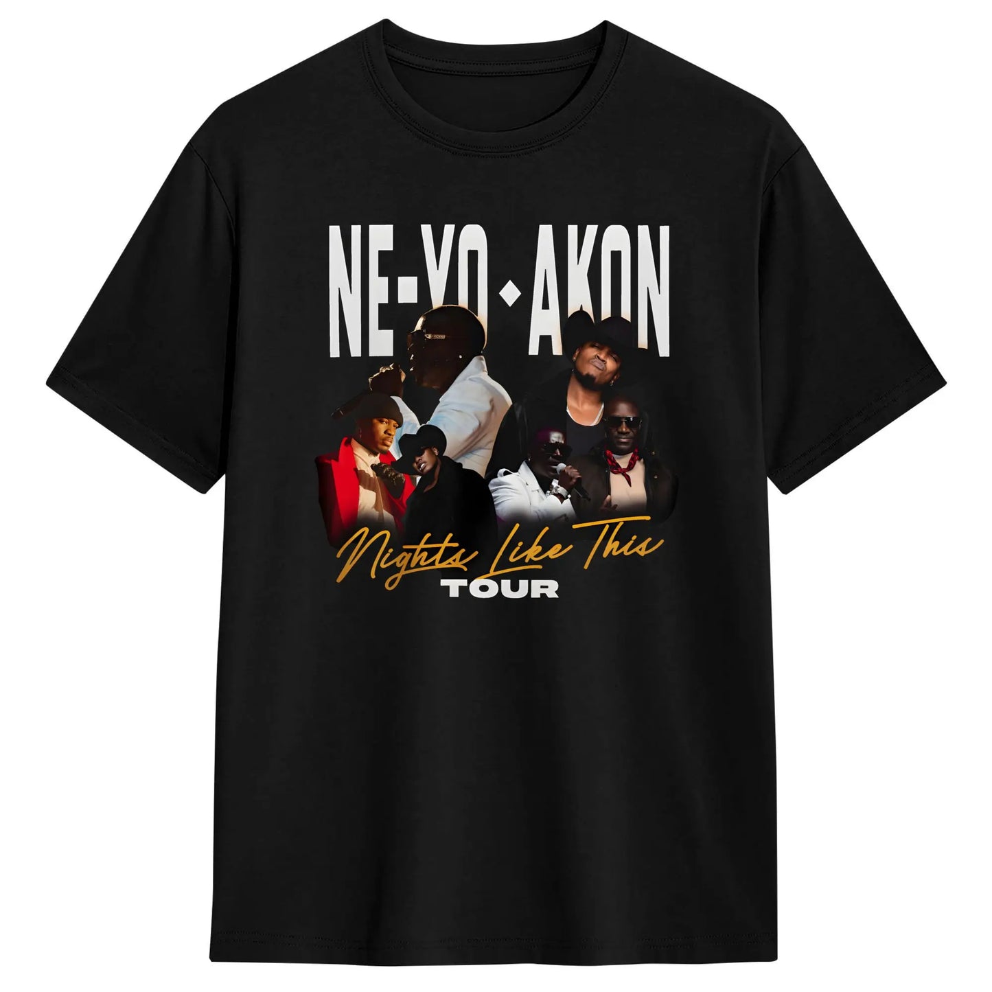 Akon T-Shirt for Men Leisure Pure Cotton Tee Shirt Crew Neck Short Sleeve T Shirts Plus Size Tops Peaceful Pleasures Health and Wellness