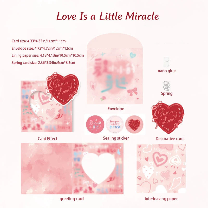 3D Greeting Card Envelope Lucky Arrival Series Birthday Wishes