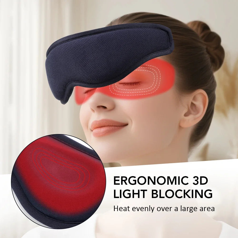 3D Electric Steam Eye Mask – Heat & Vibration Massage