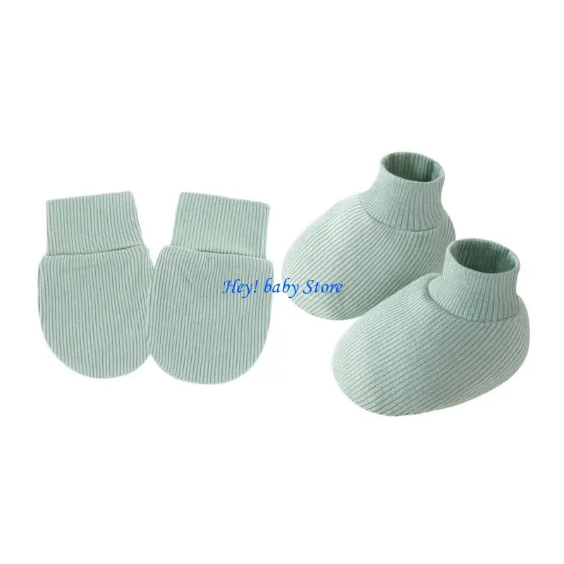 Baby Anti-Scratch Gloves & Socks Set | Newborn 0–6 Months