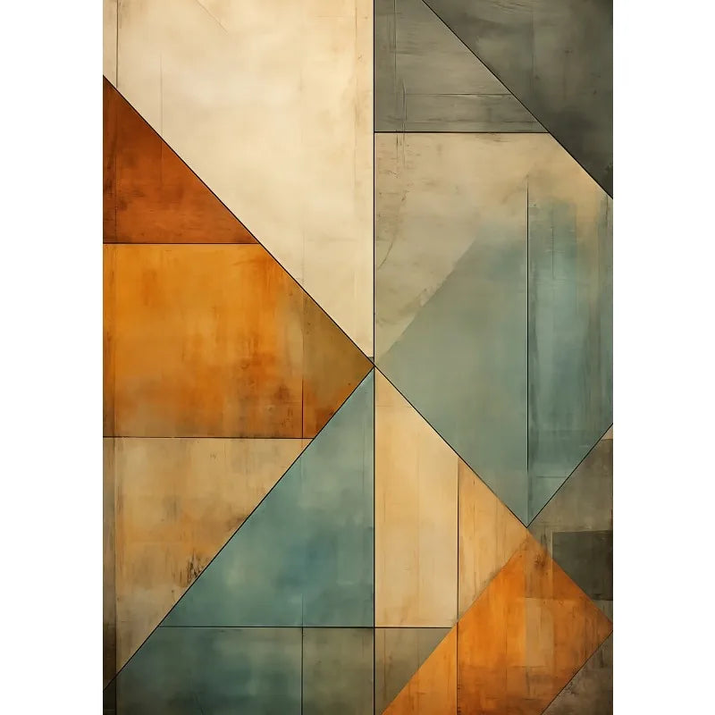Abstract Bohemian Geometric Shapes Abstract Landscape Line Poster Printed Canvas Painting Wall Art Pictures Home Decor Gift Peaceful Pleasures Health and Wellness 14 55x75cm