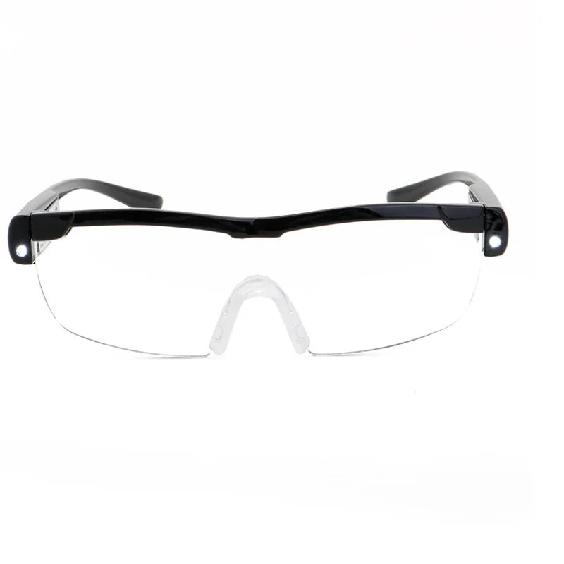 2.5X Magnifying Glass Reading Glasses Portable Magnifier Headband Eyeglasses Acrylic Lens with 2Led Light for Repair Reading Peaceful Pleasures Health and Wellness