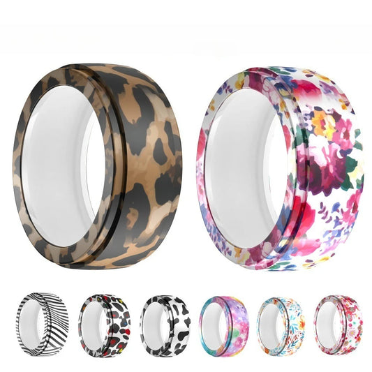 Ring Protector Universal Print Pattern Silicone Shell At Any Time To Protect Against Bumps and Damage Accessories Silicone Cover Peaceful Pleasures Health and Wellness