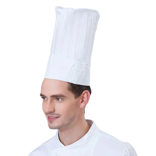 White Cotton Chef Hat – Adjustable Kitchen Cooking Cap Chef Cooking Hat Oasis Select