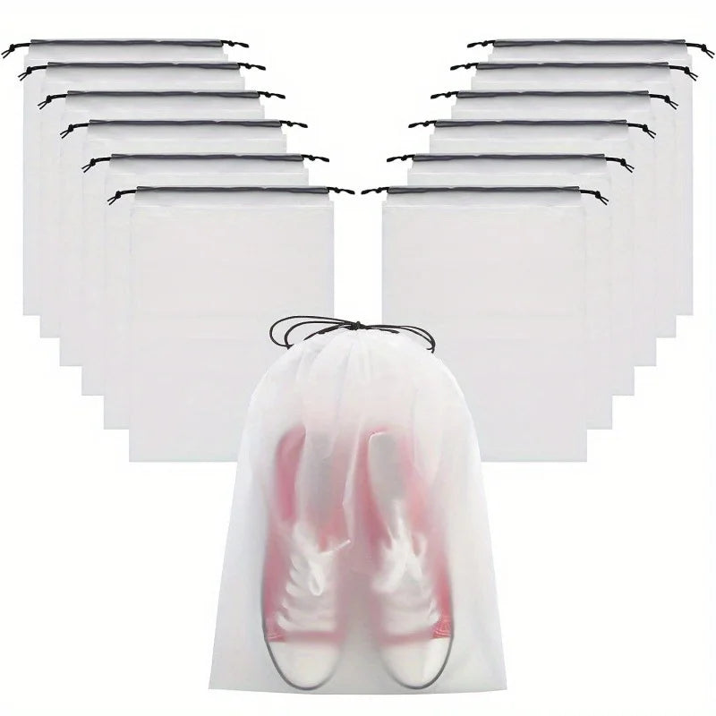 Waterproof Transparent Drawstring Storage Bags – 5/10/20 Pack