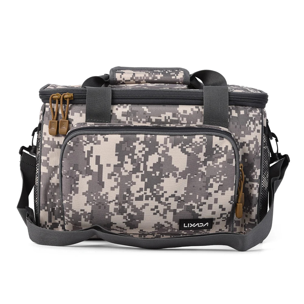 Lixada Portable Multifunctional Canvas Fishing Shoulder Bag Tackle