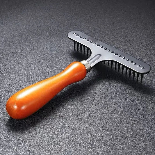 Wooden Pet Deshedding Undercoat Rake for Dogs & Cats Pet Grooming Rake Peaceful Pleasures Health and Wellness
