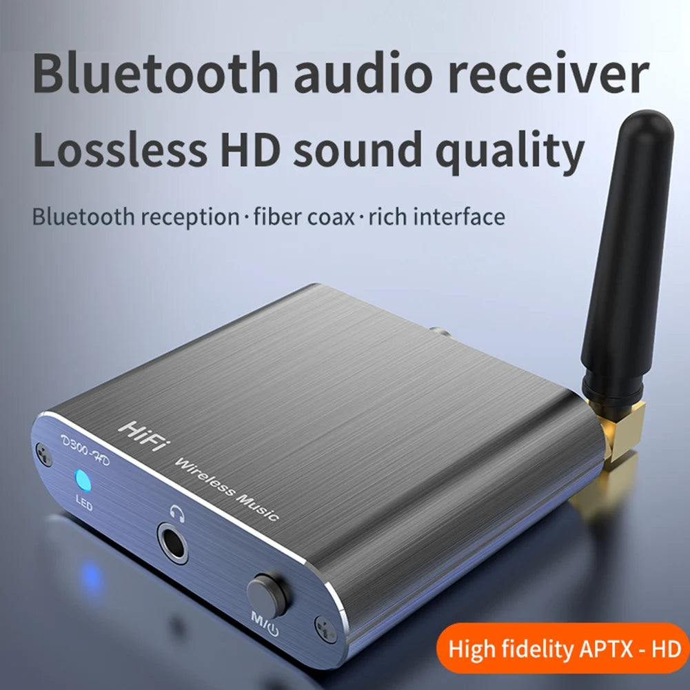 *Great D300 Wireless Receiver APTX-HD BT 5.2 HiFi Stereo Audio Adapter Support Coaxial Optical Fiber for Headphone TV Amplifier Peaceful Pleasures Health and Wellness