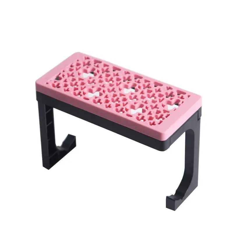 Silicone Makeup Brush Holder Drying Stand Makeup Set Storage Case Nail Pen And Painting Brush Organizer Fit For All Size Handle Peaceful Pleasures Health and Wellness Rose red