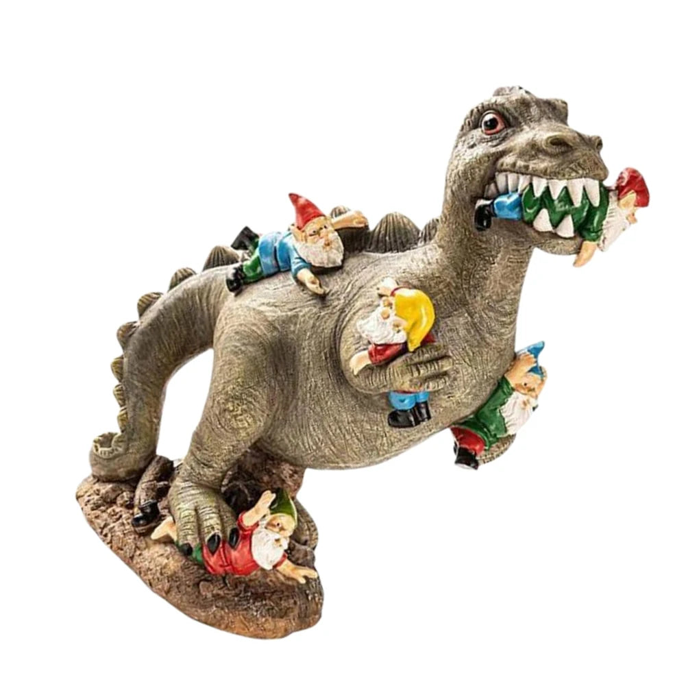 Dinosaur Gnome Resin Figurine | Garden & Christmas Decor