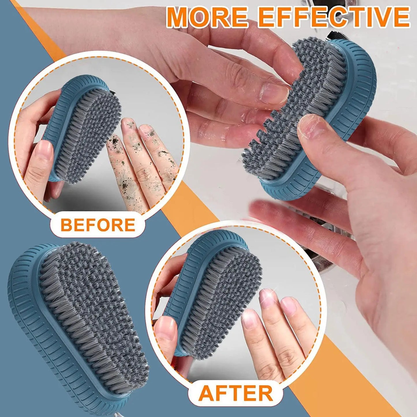 Heavy Duty Fingernail Scrub Brush – Nail Cleaning Brush for Hands, Fingers & Toes Peaceful Pleasures Health and Wellness