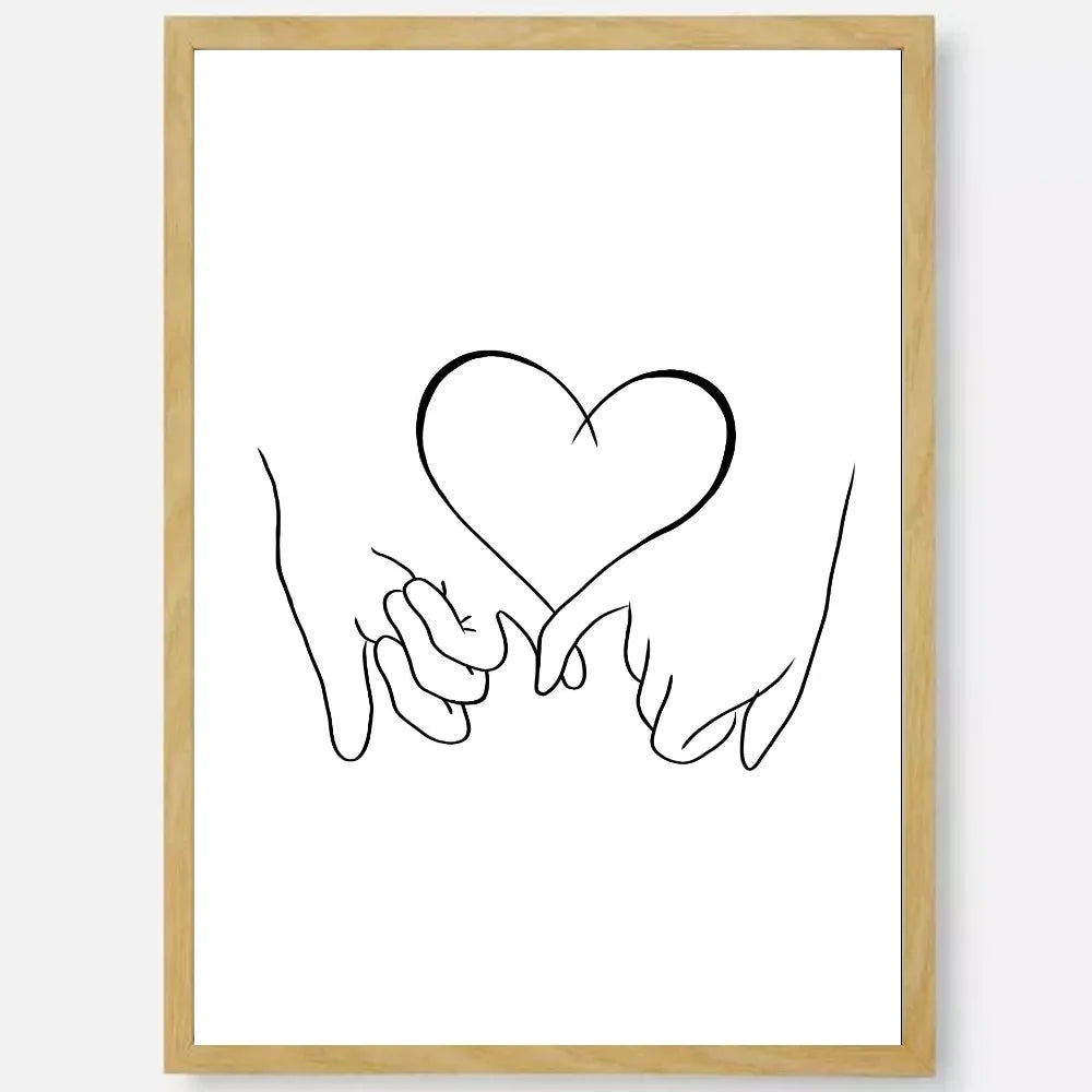 Black & White Couple Line Art Poster | Self-Adhesive Wall Decor Wall Art Poster Peaceful Pleasures Health and Wellness z13 15X20cmNoframe