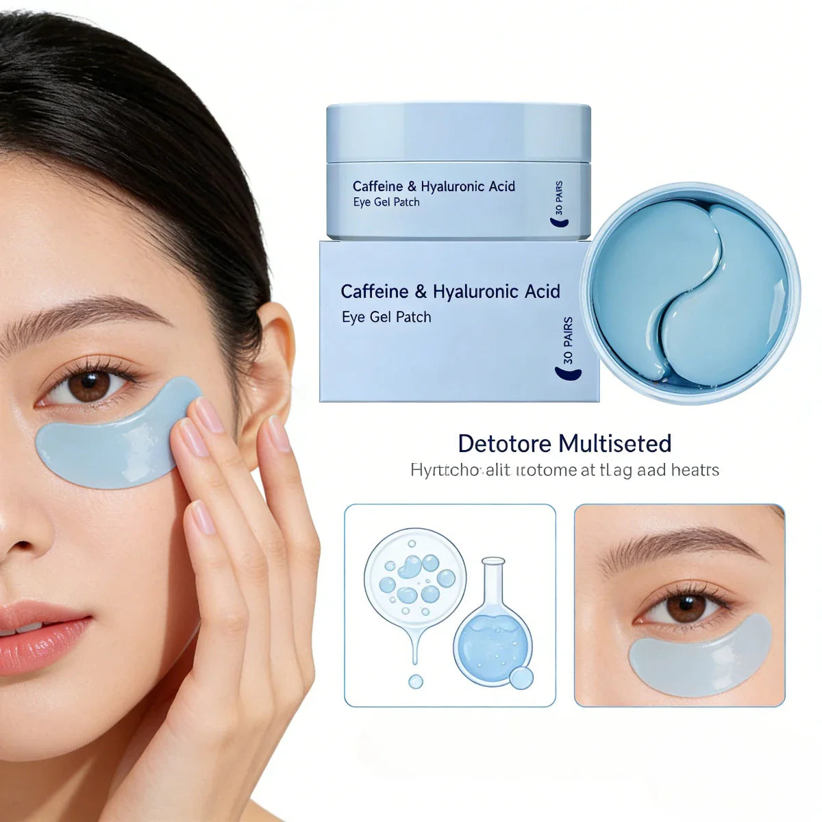 60-Piece Caffeine Eye Patches – Firming & Brightening Masks