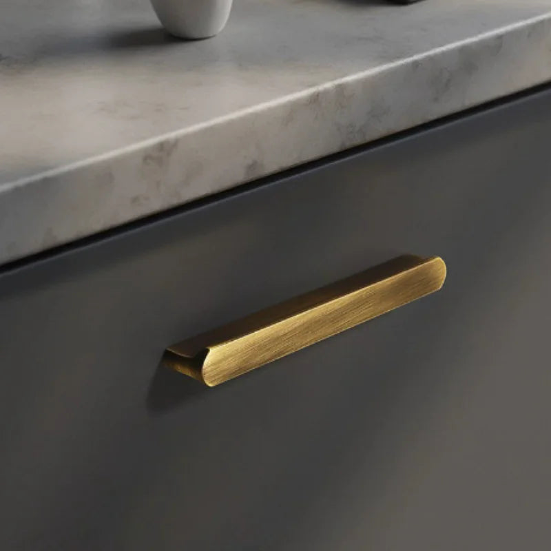 Pure Brass Antique Bronze Cabinet & Drawer Handle | Minimalist