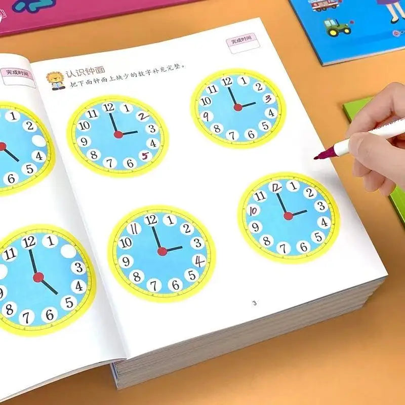46 Pages Telling Time Math Practice Book Preschool Kindergarten
