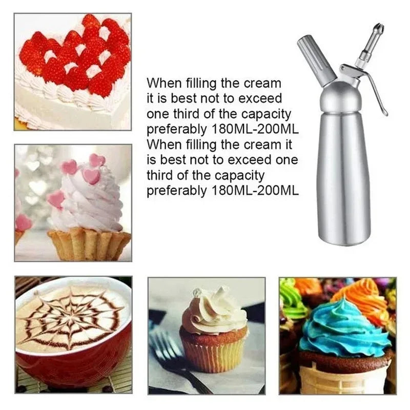 500/1000ml Cream Foam Gun Cake Piping Gun Siphon Squeeze Bottle Dessert Tool Squeeze Bottle Dessert Tool Kitchen Accessories Peaceful Pleasures Health and Wellness