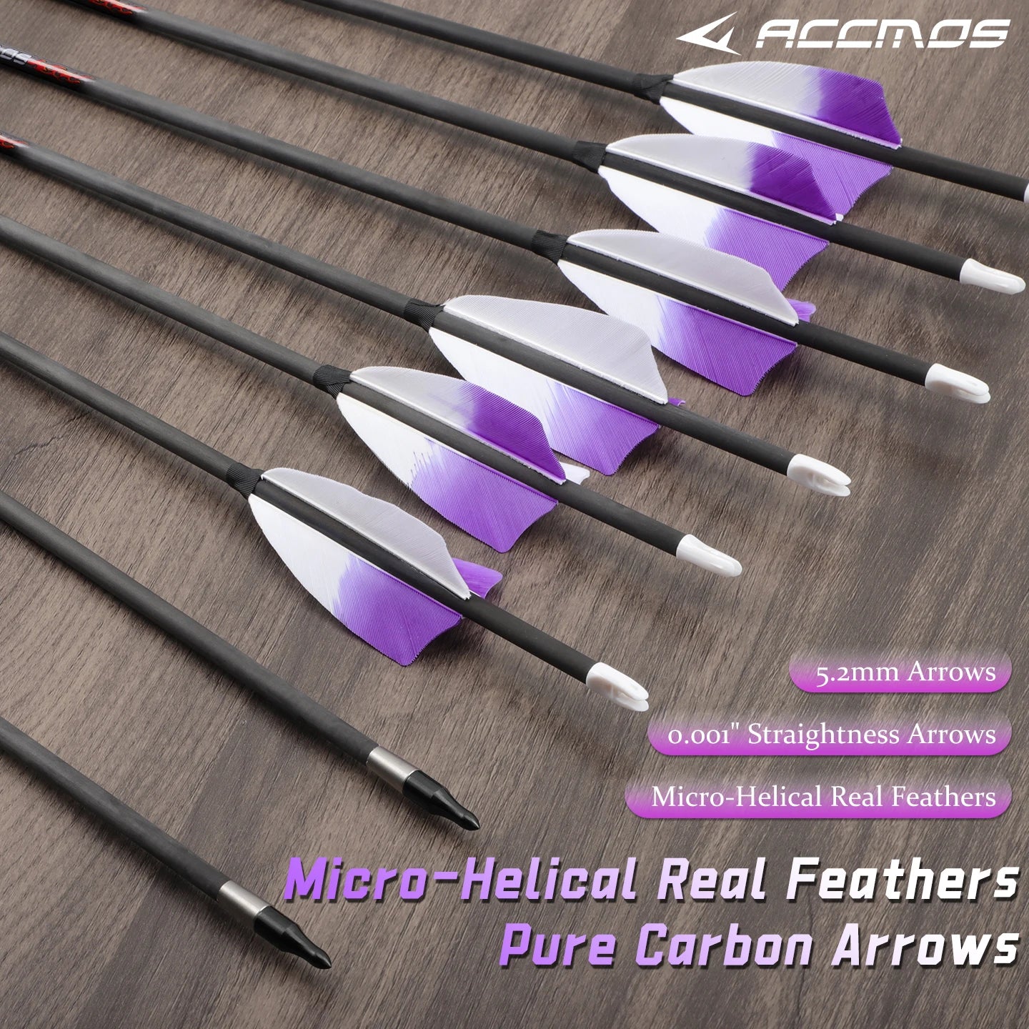 6 Pure Carbon Arrow ID5 Spine 300 350 400 500 600 700 800 Shaft 3