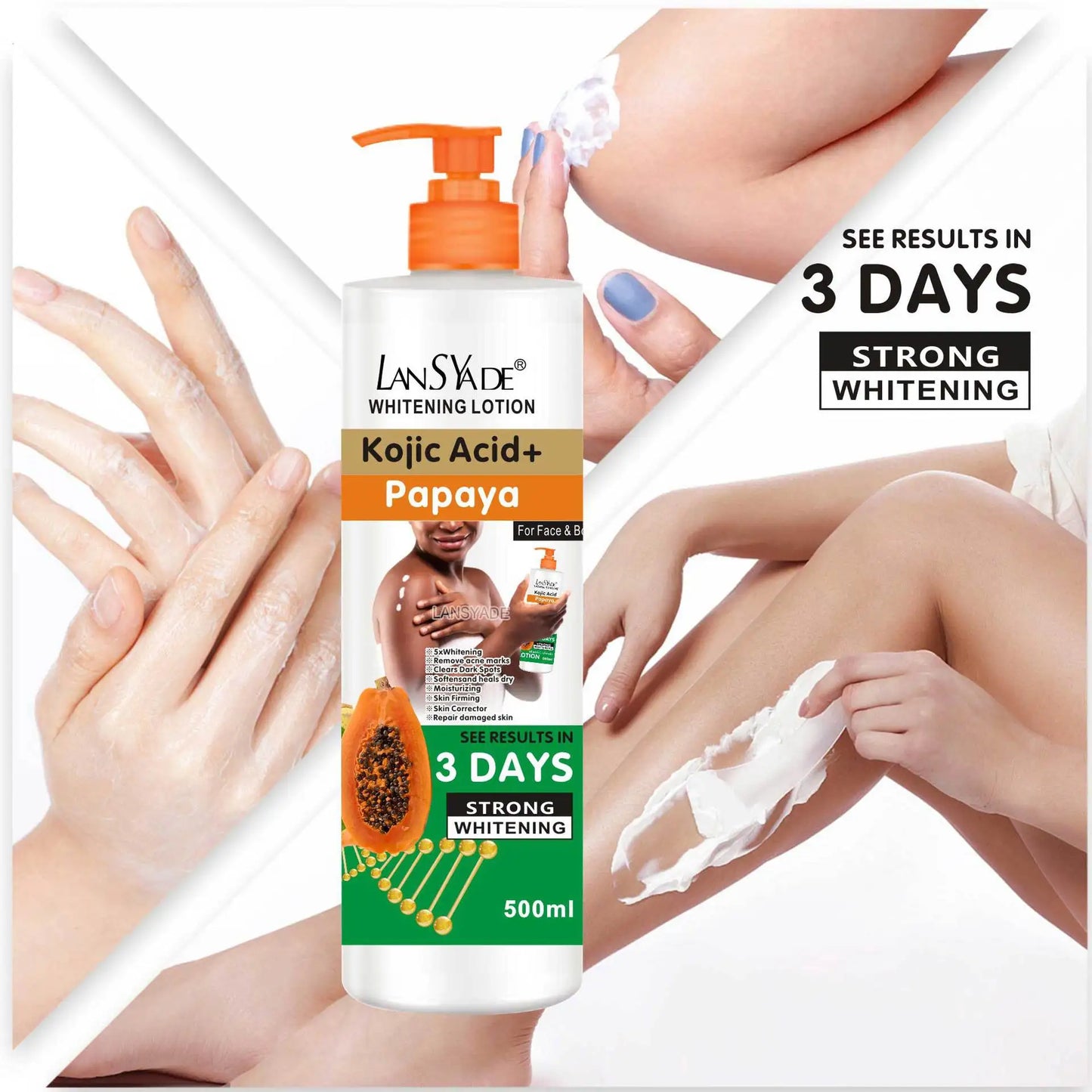 500ml Papaya Body Lotion – Moisturizing & Smoothing Skin Cream