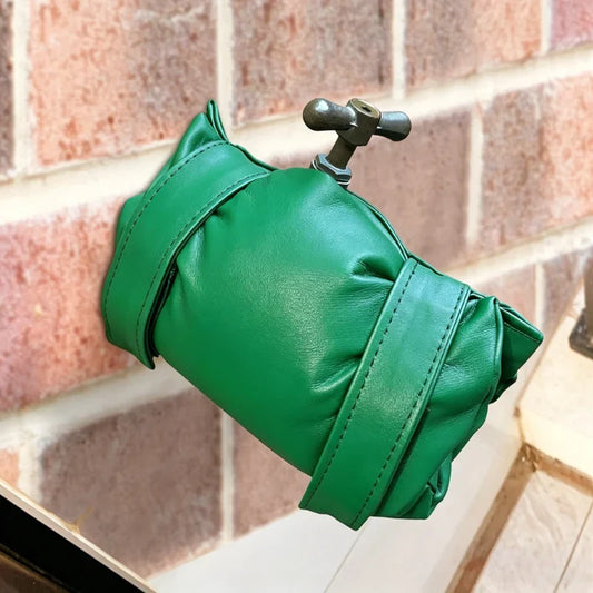 Outdoor Faucet Cover – Insulated Leather Winter Freeze Guard Faucet Insulator Cover Oasis Select green
