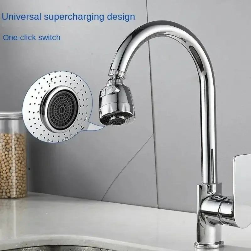 360° Rotating Faucet Aerator & Extension Tube | Water-Saving