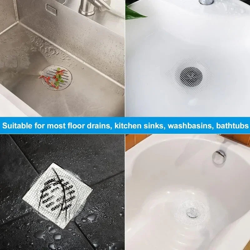 Shower Drain Hair Catcher Sticker Filter – 5 to 30 Pack
