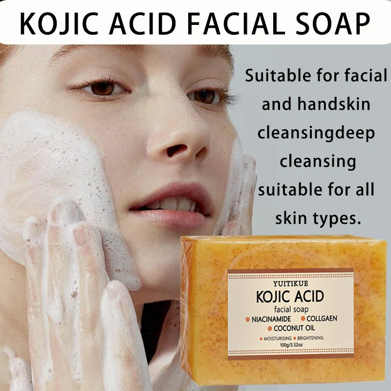 YUITIKUE Kojic Acid Brightening Soap – Niacinamide & Coconut Oil