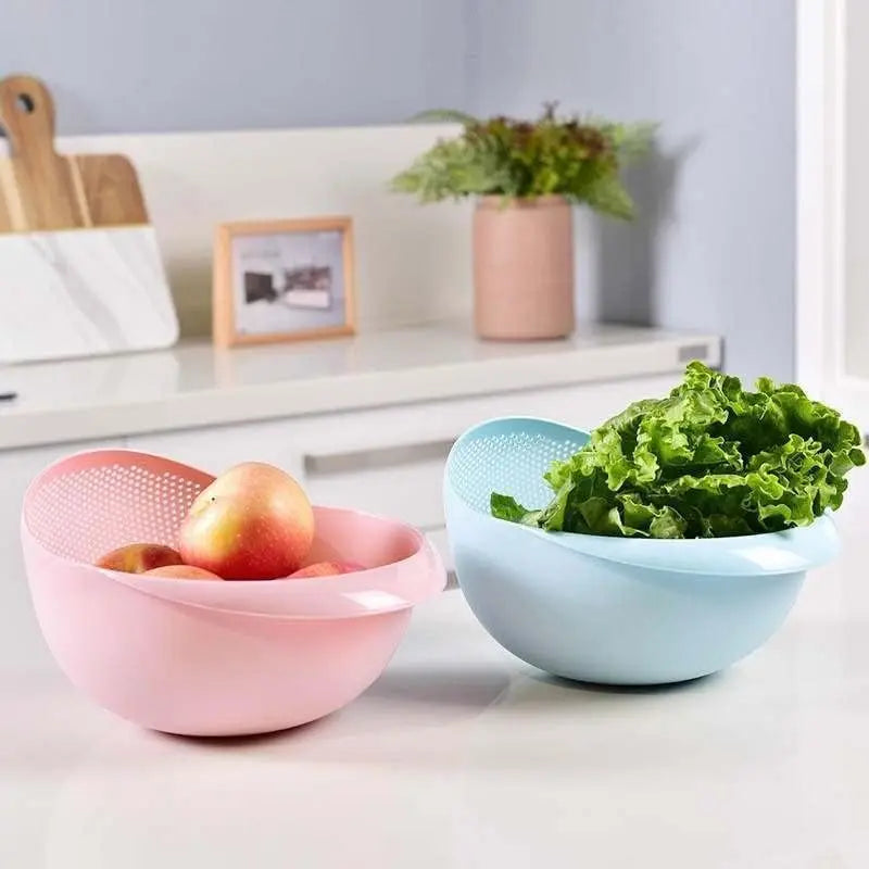 2-in-1 Rice Strainer & Colander Bowl | BPA-Free Washing