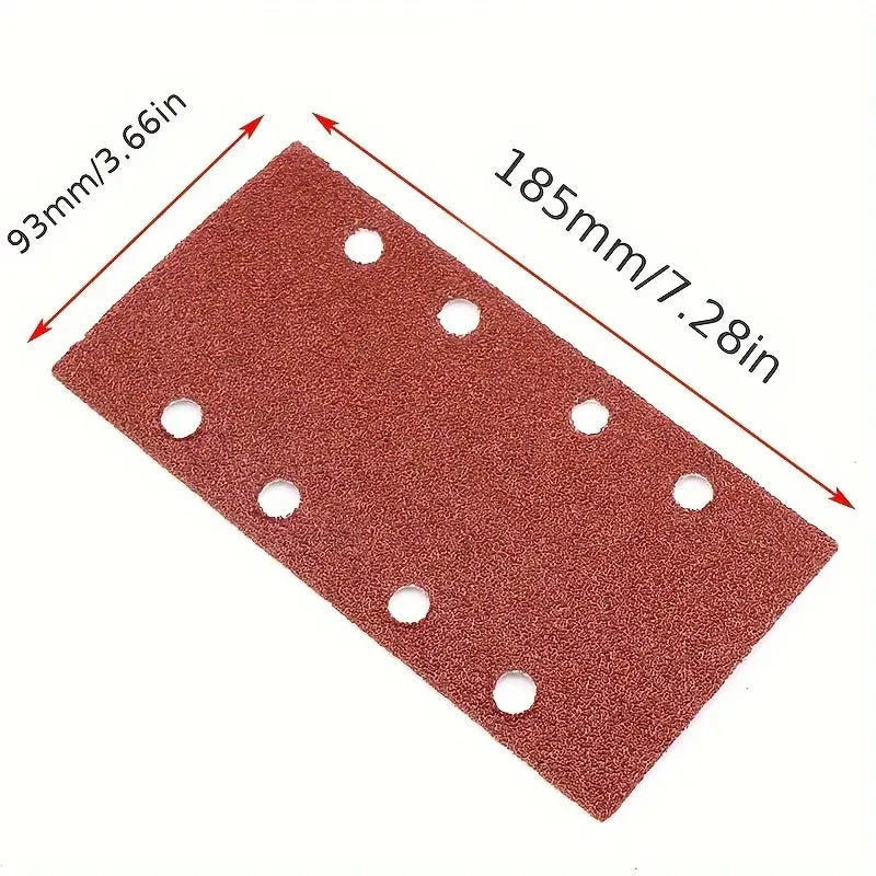 Assorted Grit Sanding Sheets 93 X 8-Hole Rectangular Sanders Wood