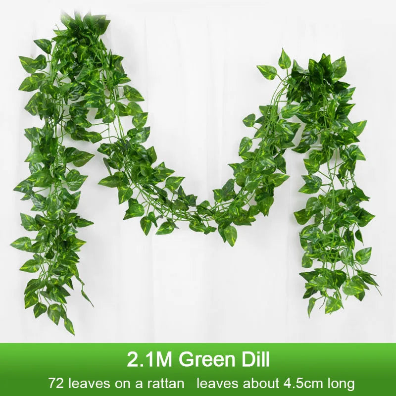 2.1M Artificial Ivy Garland Silk Vine Wall Hanging Decor