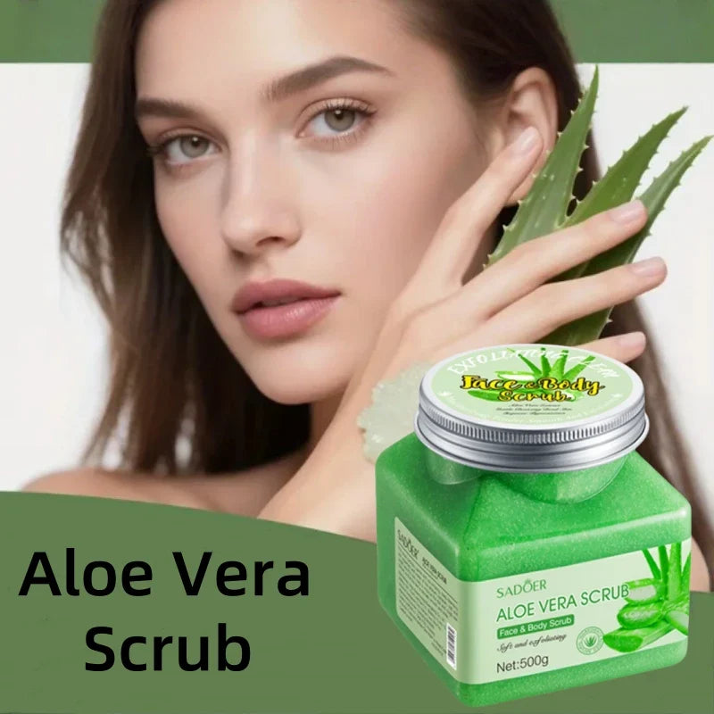 SADOER 500g Aloe Vera Exfoliating & Purifying Body Scrub