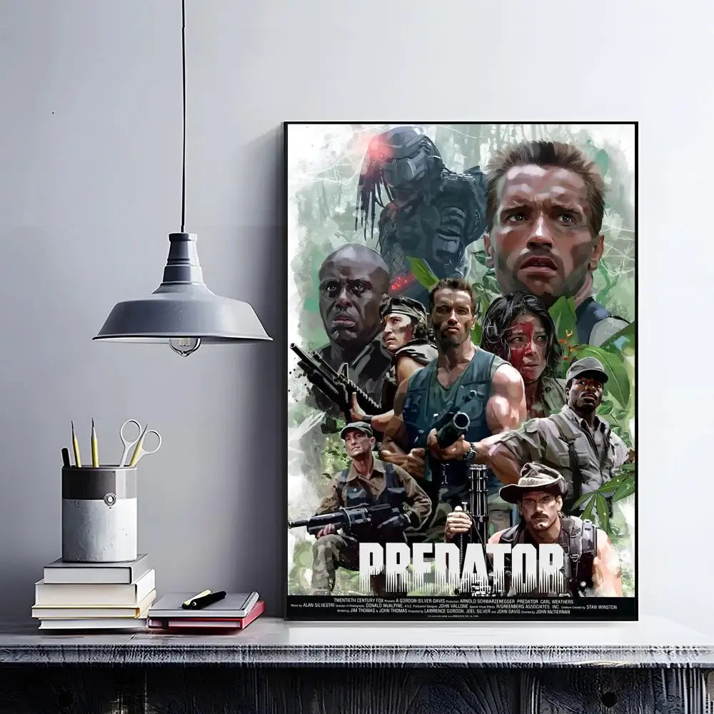 The Predator Movie Poster – HD Self-Adhesive Waterproof Wall Art Movie Wall Poster Peaceful Pleasures Health and Wellness