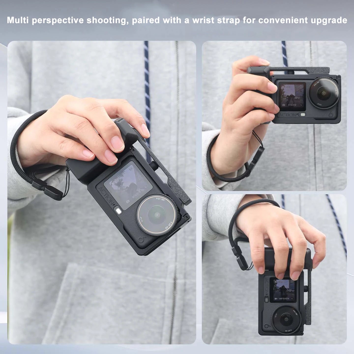 3D Printing Street Grip Vlog Holder Combo Camera Grip Holder For Dji Osmo Action6 Camera Grip Camera Accessories Peaceful Pleasures Health and Wellness