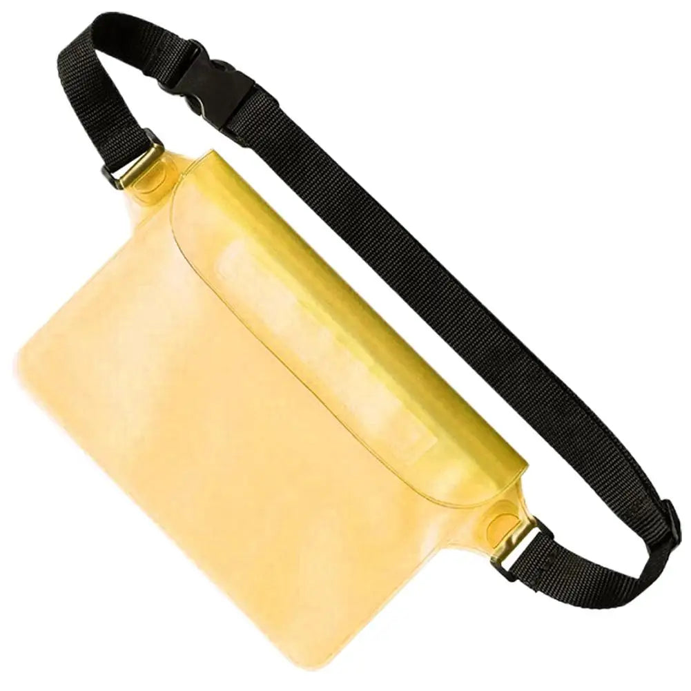 Waterproof Waist Bag – PVC Dry Bag for Water Sports Peaceful Pleasures Health and Wellness Yellow