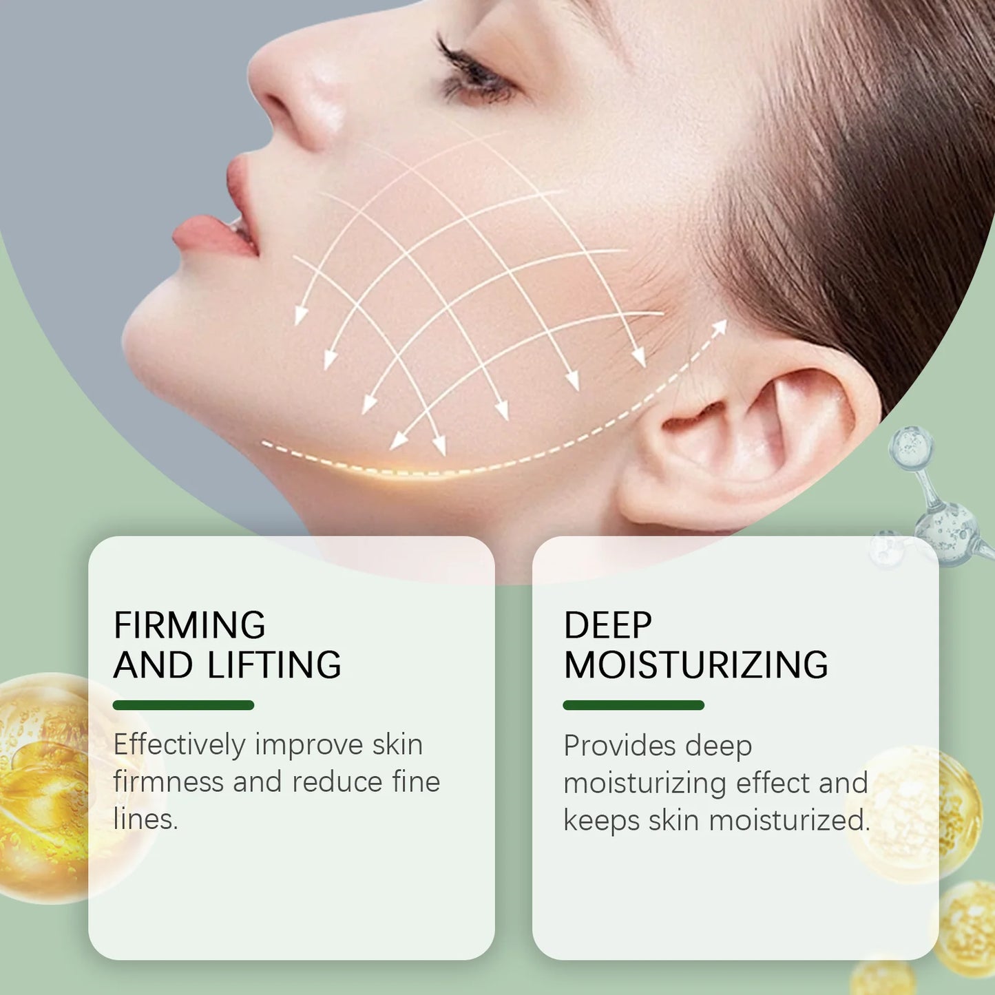 Anti-Wrinkle Face Cream Friming Lifting Reduce Fine Line Incrase Skin Elasticity Repair Damaged Skin Nourish Tighten Facial Care Peaceful Pleasures Health and Wellness