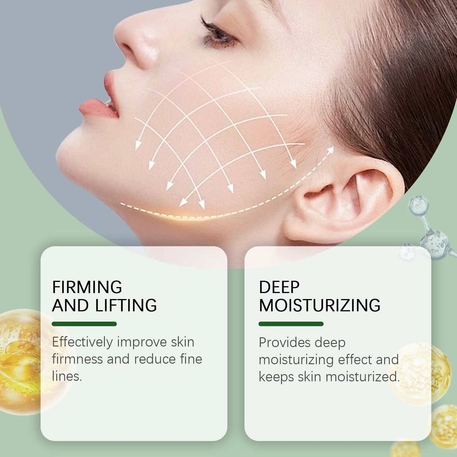 Anti-Wrinkle Face Cream Friming Lifting Reduce Fine Line Incrase Skin Elasticity Repair Damaged Skin Nourish Tighten Facial Care Peaceful Pleasures Health and Wellness