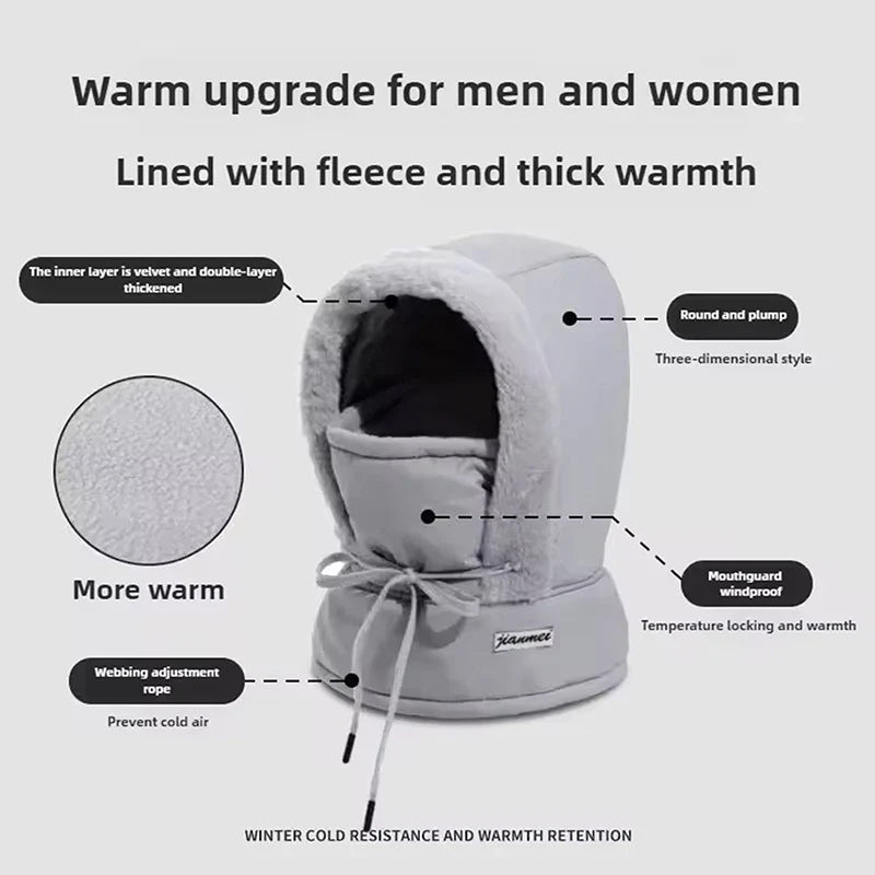 Winter 3-in-1 Balaclava Ski Mask & Beanie | Down Cotton