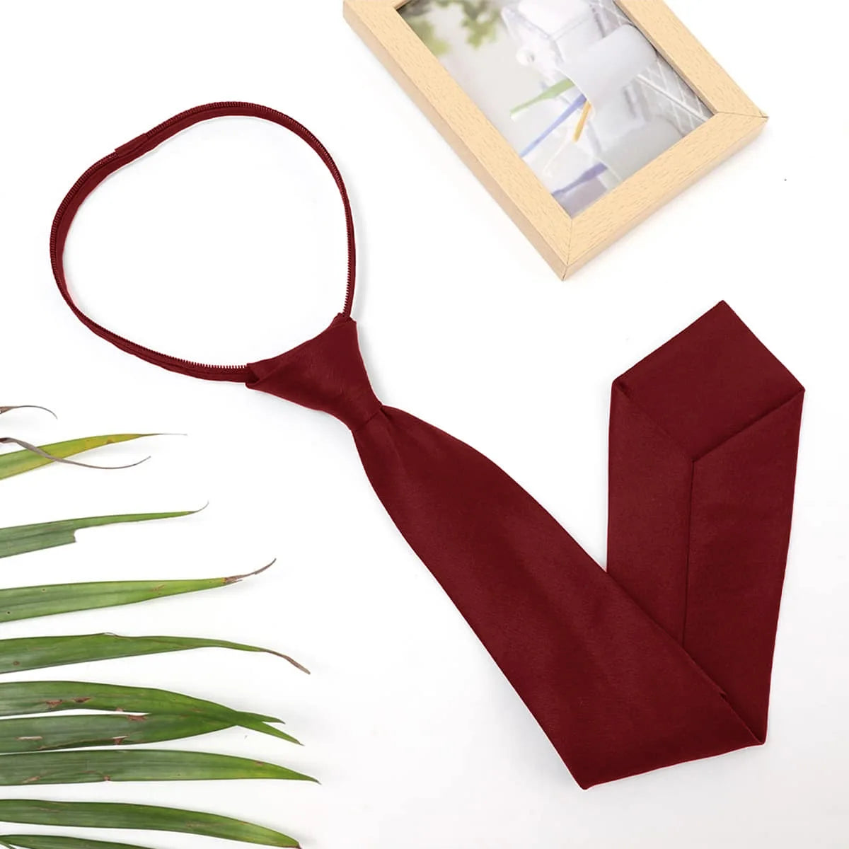 Unisex Black Clip-On Tie | Matte Polyester Necktie Men & Women